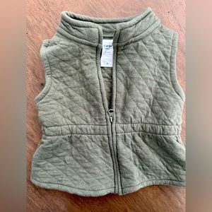 Carter’s - baby girl - green zip vest, 3-6 month